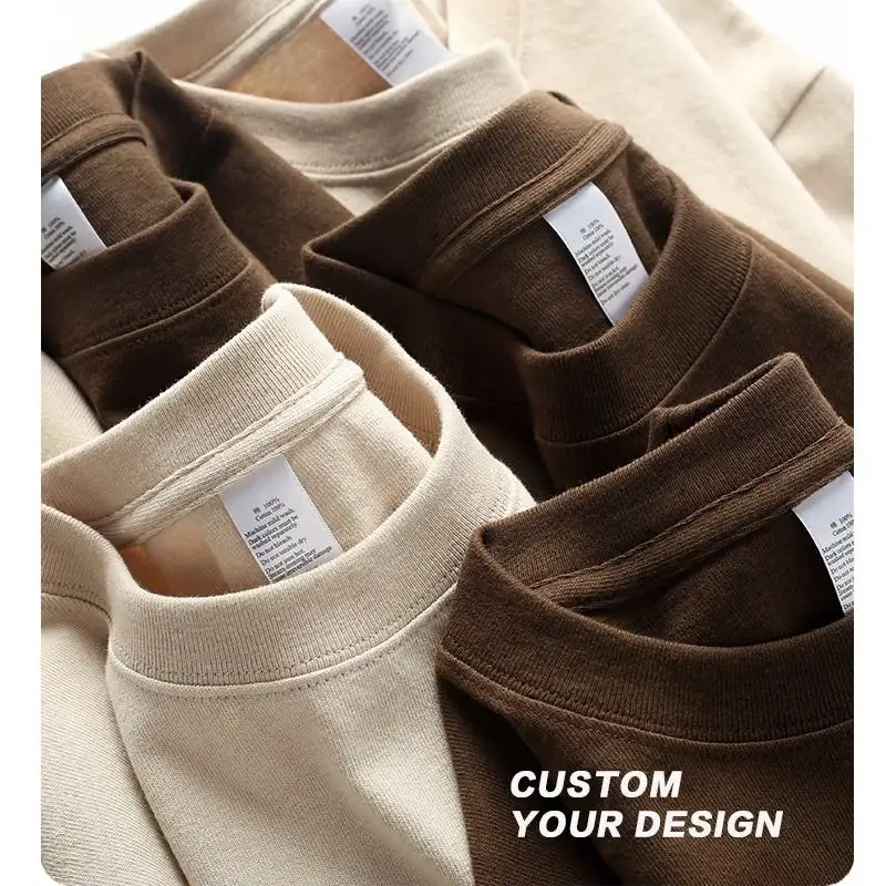 High Quality 100% Cotton Blank Men's T-shirts Heavyweight Oversized Tshirt Printing Custom T Shirt dtg custom t shirt