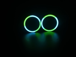 Su geçirmez yüzeye monte Led melek gözler chasing renk akış serisi rgb halo ışıklı yüzükleri telefon app tarafından değişim - Product Image 6
