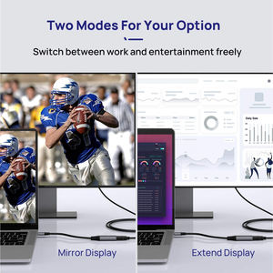 适用于Macbook Pro /Air和iPad系列以及三星系列等的4K USB C至视频音频HDMI电缆适配器