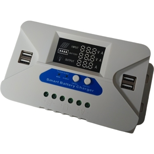 Nuovo arrivo 30A Smart Controller di carica solare PWM 12v/24v 4USB uscita Off Grid PWM solare Controller Display LCD - Product Image 1