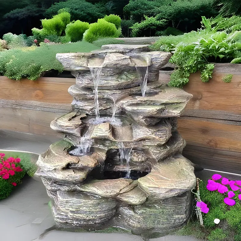 SLATE DESIGN WATER FOUNTAIN Resin Water Fountain Outdoor Water Fountains Wholesale
