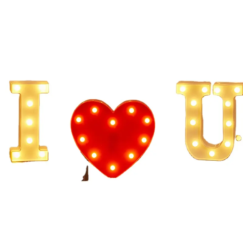 Romantic 3d Led Letters Night Light Lamp Alphabet Sign Marquee Led Letter Light For Birthday Party Wedding Decor Lovers Gifts