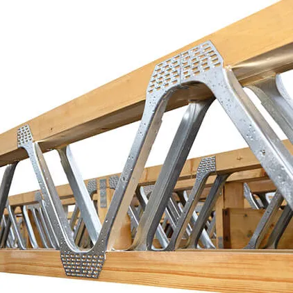 Metalen Bouwmaterialen Gegalvaniseerd Stalen Web Systeem Dak Truss Metalen Web Balken Hout Connectoren