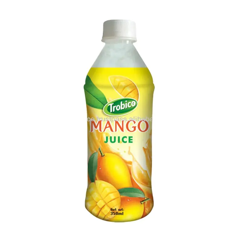 Fabricante de bebidas do vietnã, marca trobico nfc 350ml garrafa de suco de mango