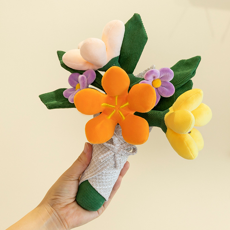 Bouquet holding flowers-orange-30cm-011kg