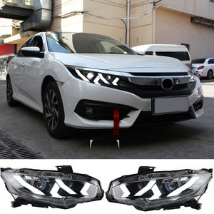 Civic X G10 için farlar 2016-2021 Sedan Hatchback Lamborghini tipi LED DRL koşu dönüş sinyal ışığı Led projektör - Product Image 4