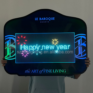 Logo personalizzato acrilico VIP servizio di visualizzazione lettere segno bagliore bottiglia glorificatore presentatore LED bacheca con programmabile