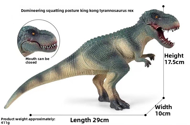 En cuclillas Tyrannosaurus Rex (con boca móvil)-0111