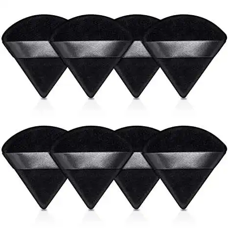 customized Cotton Triangle Puff dry powder puff makeup sponge puffs black pink color beauty makeup tools