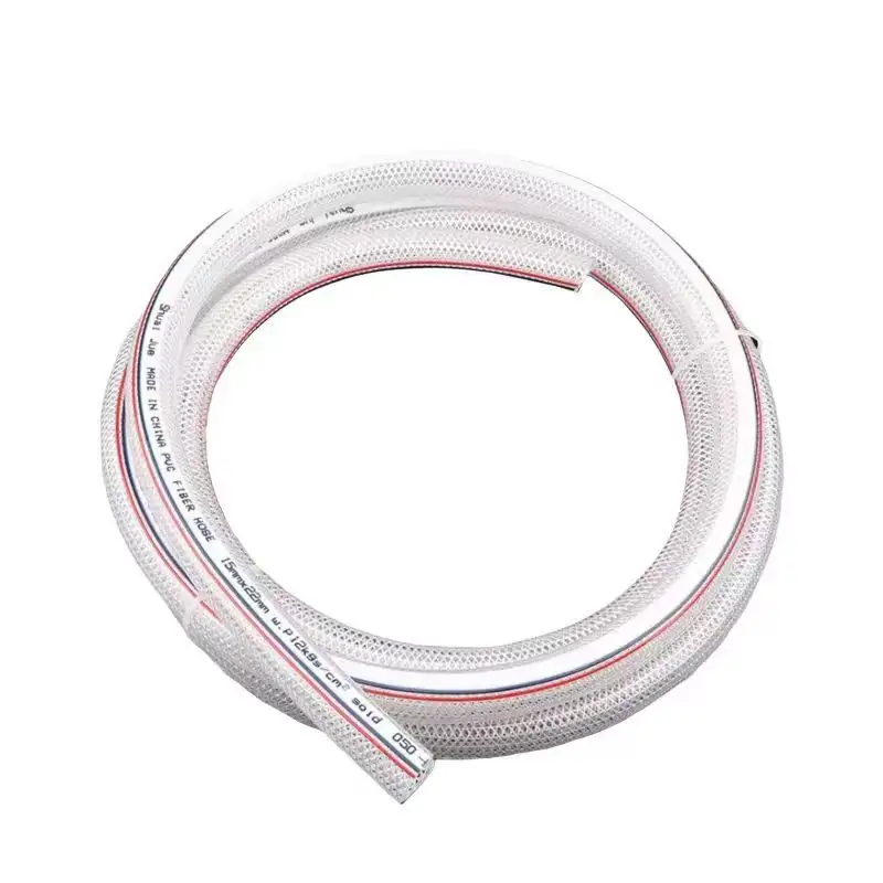 5/16" Soft Aging Resistance Flexible Transparent PVC Water Fiber Braided Hose