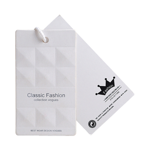 <strong>Custom</strong> Logo Matte Black Cotton <strong>String</strong> Clothing Label Kraft Paper Embossed Hang <strong>Tags</strong> for Shoes and Bags - Product Image 6
