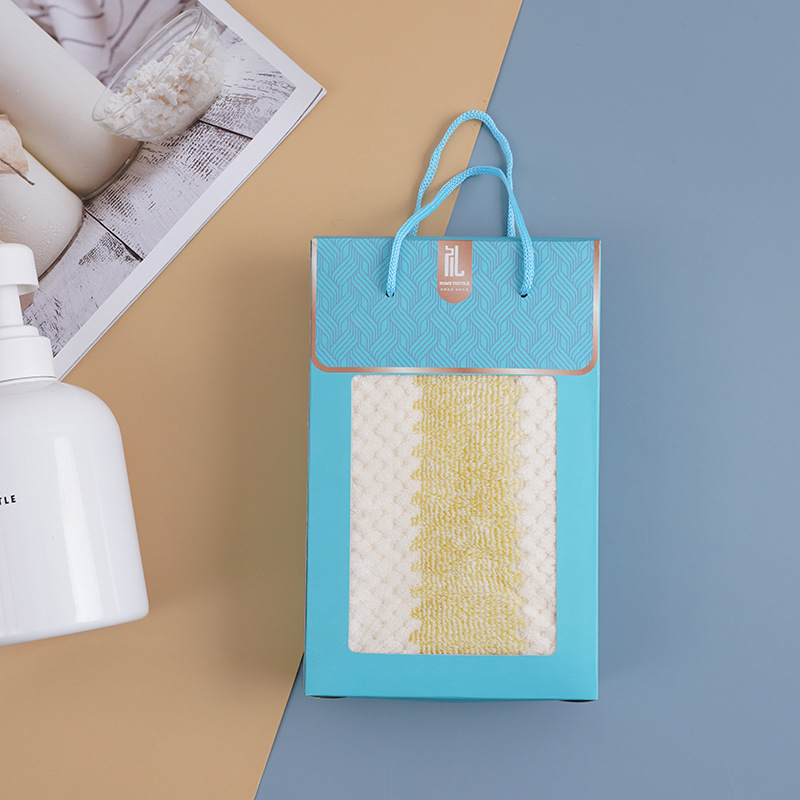 Coffret cadeau serviette, paquet individuel (jaune)