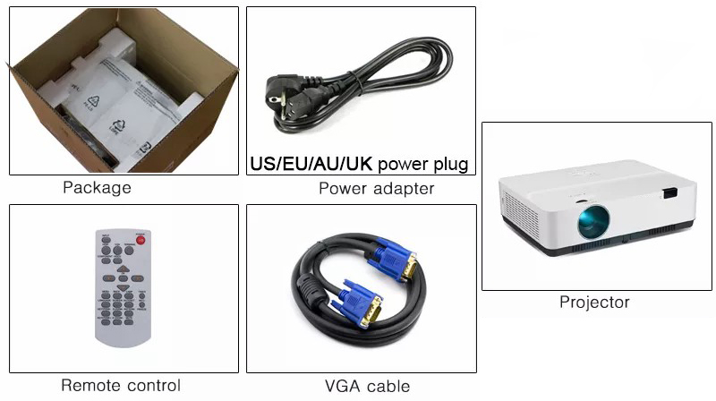 5000 репроектор 3lcd полное Hd 1080P WIFI офиса 4k люменов портативный 6