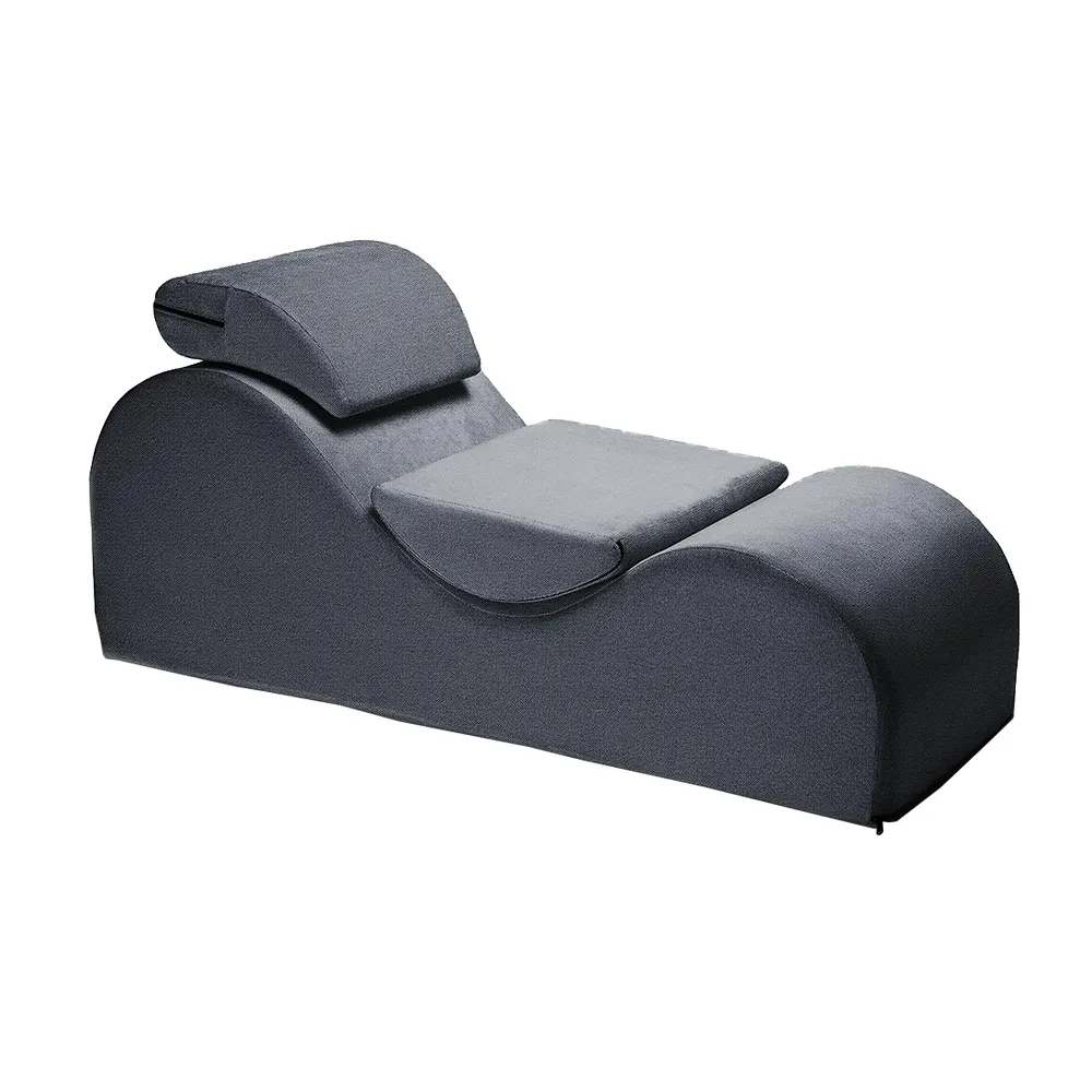 Großhandel High Density Foam Yoga Chaise Lounge Stuhl Modern Velvet Curved 100% Polyester Massage stuhl Schlafzimmer Stühle Ein Sitz