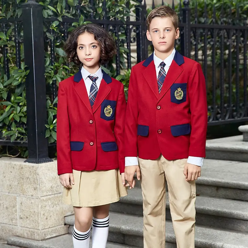 Chaqueta de uniforme escolar, suministros de invierno, diseños de uniforme escolar para escuela primaria, venta al por mayor