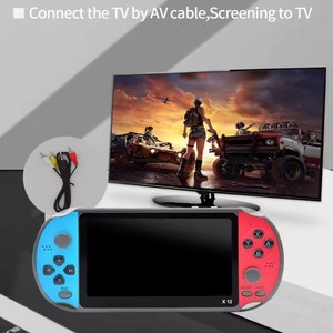 最高のX12PLUSハンドヘルドゲームコンソール7インチHDスクリーンハンドヘルドポータブルビデオプレーヤー内蔵クラシック無料ゲームコンソール
