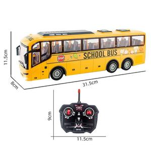 1:30 uzaktan radyo kontrol şehir otobüsü okul polisi otobüs ışık ses modeli RC otobüs oyuncakları - Product Image 1