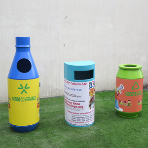 新しいデザインの公共のゴミ箱ボトルスタイルのごみ箱ストリート防水芸術的なごみごみ箱 - Product Image 6