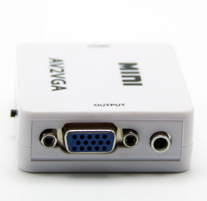 Mini convertidor de vídeo 1080P RCA AV2VGA, convertidor de vídeo con Audio de 3,5mm AV2VGA / CVBS + Audio a PC HDTV - Product Image 3