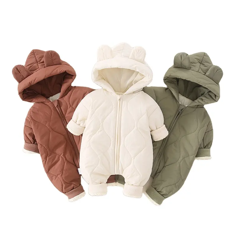 아기 가을/겨울 바디 수트 따뜻한 의류 신생아 의류 아기 기는 두꺼운 어린이 면화 옷