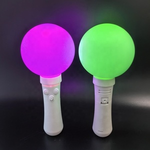 Copra sfera in plastica bastoncini di illuminazione articoli promozionali musica incoraggiante a mano Kpop lampada rotonda <span class=keywords><strong>Flash</strong></span> LED Glow Stick Party
