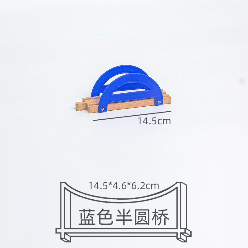 Blue semicircle bridge