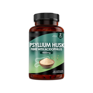 Psyllium Husk <strong>Capsules</strong> With Probiotics Fibre Supplement High Absorbency Strength Contributes Towards Gut and Digestive Health - Product Image 1