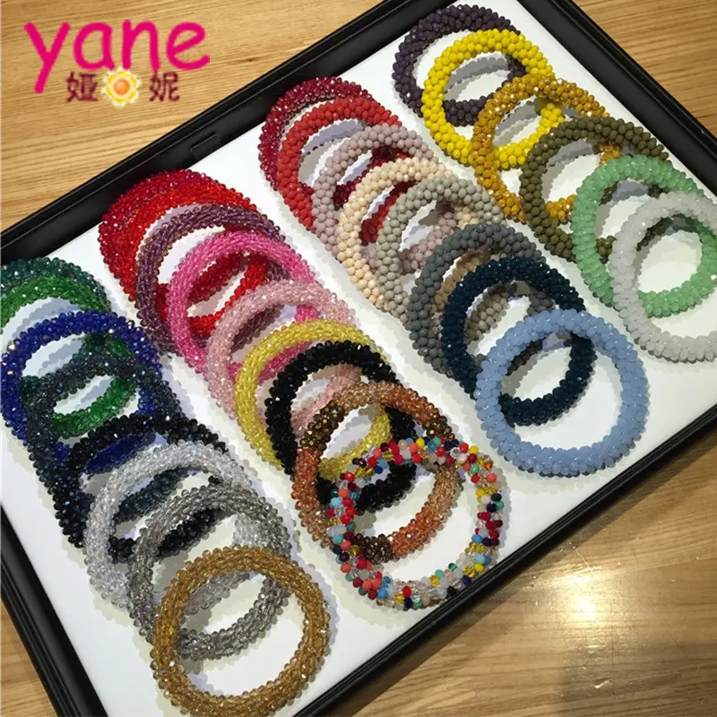 Popular cristal faixas de cabelo e pulseira com várias cores e alta qualidade para senhoras