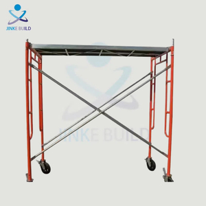 Suministro de China, andamio de dos capas, andamio galvanizado móvil, andamio de escalera, andamio de marco de acero tubular - Product Image 1