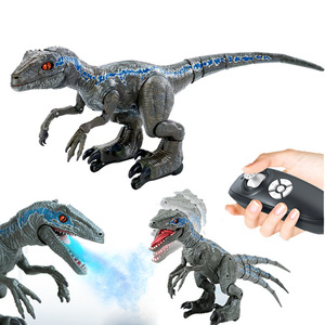 Işık ile uzaktan kumanda Raubvogel dinozor oyuncak 2.4G 5CH uzaktan kumanda rc dinozor robot işık ses ile - Product Image 3