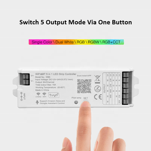 Прямая Продажа с фабрики Zigbee Multi Zone RGB RGBW RGBCCT 5 в 1 светодиодный регулятор света таймер - Product Image 4