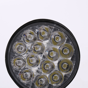 42w双镜头前照灯<span class=keywords><strong>led</strong></span>工作灯雾灯12v汽车圆形工作灯卡车圆形行车灯