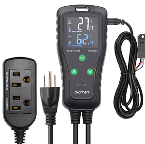 Regulador de humedad y temperatura, termostato enchufable, controlador de humedad para reptiles, invernadero - Product Image 1