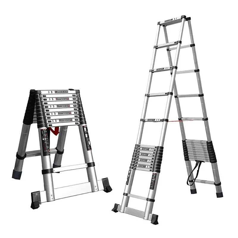 5.8 Plus 5.8m Extendable Ladder Double Sided Folding Ladders Portable Telescopic Aluminum Ladder