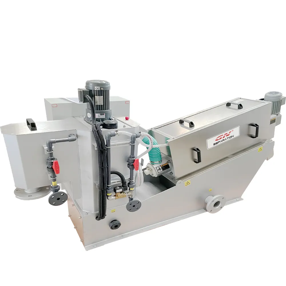 Máquina de deshidratación automática, máquina de prensado de filtro de tornillo para aguas residuales industriales, deshidratador de barro