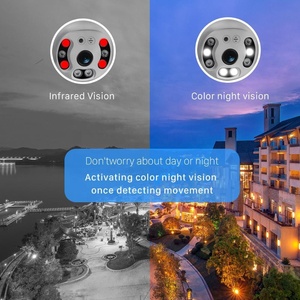 Telecamere de seguridad WIFI luce bianca visione notturna a colori doppia sorgente luminosa macchina fotografica a sfera monitoraggio intelligente Out - Product Image 6
