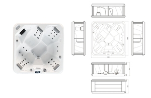 Latest Model <strong>Spa</strong> <strong>Bath</strong> Tub with Filtration System and Led Light 5-6 People Outdoor <strong>Spa</strong> Hot Tub - Product Image 3