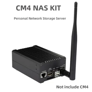 Raspberry Pi CM4 modulo di calcolo NAS custodia in metallo Home Server di archiviazione di rete doppia interfaccia SATA 2 pollici LCD personalizzato