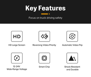 7 inch TFT LCD sao lưu máy ảnh hệ thống giám sát 12V 24V 36V tầm nhìn ban đêm IP68 không thấm nước lái xe Hệ thống đảo chiều Kit cho xe tải - Product Image 6