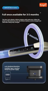 3D-Video-Gegensprechanlage Intelligentes Türschloss Biometrischer Finger abdruck 3D-Gesichtserkennung WiFi-Netzwerks icherheit Zugang zum Aluminium-Tür schlüssel code - Product Image 2