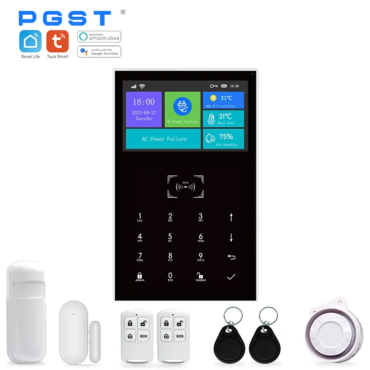 PGST Alarm sistemi 4G WiFi kablosuz Alarm sistemi Tuya akıllı ev ab sürüm ab tak kızılötesi güvenlik Alarm sistemi