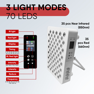 Redthera อุปกรณ์แผงใบหน้าบำบัดด้วยแสงสีแดงอินฟาเรดไฟ LED 350วัตต์แบบสัมผัสหน้าจอพร้อมขาตั้ง - Product Image 5