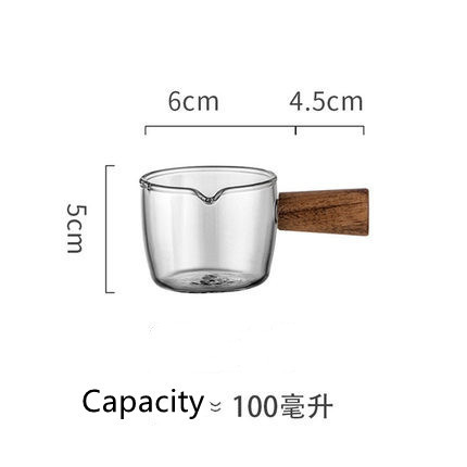 100ml wooden handle milk cup