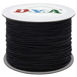 Cuerda Elástica grande lista para desplumar, cordón elástico redondo blanco y negro de 1-3mm para Garmetn - Product Image 2