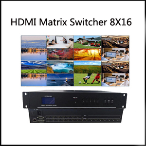 工厂价格1080p 8 in 16 Out 8x16视频矩阵交换机HDCP 1.3 8X16 Matrice切换器支持网络图形用户界面和应用程序 - Product Image 3