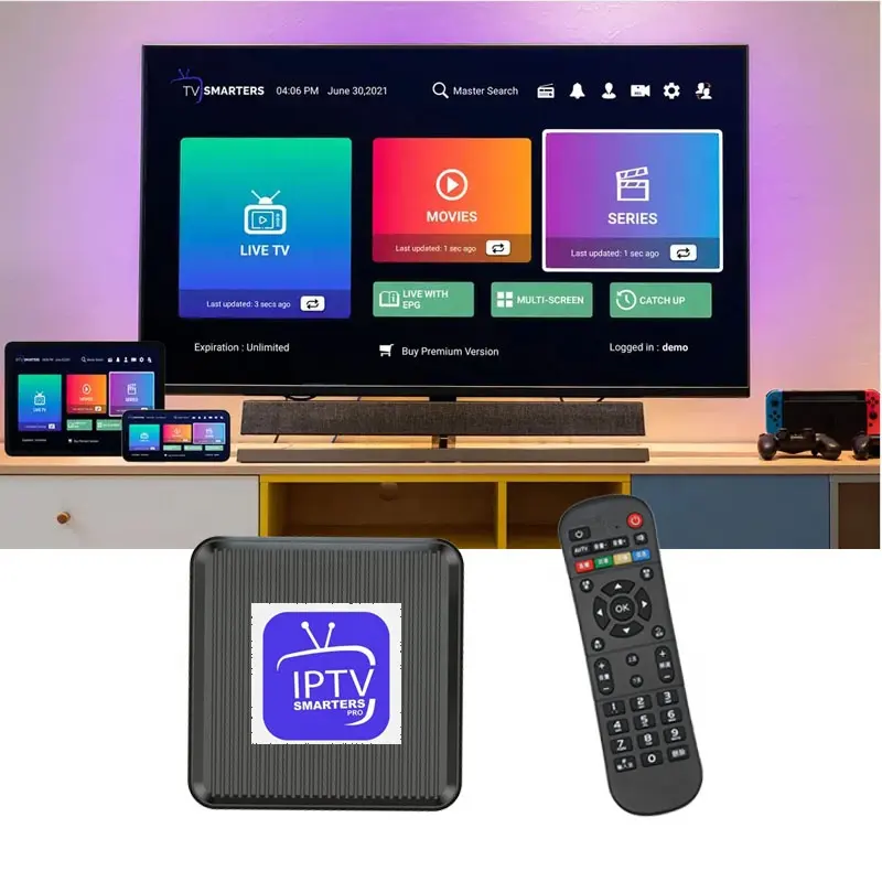 Set-top Box test gratuito IPTV abonnement M3u elenco adulto arabico 4K World tv box 12 mesi iptv smart pro abbonamento per smart tv