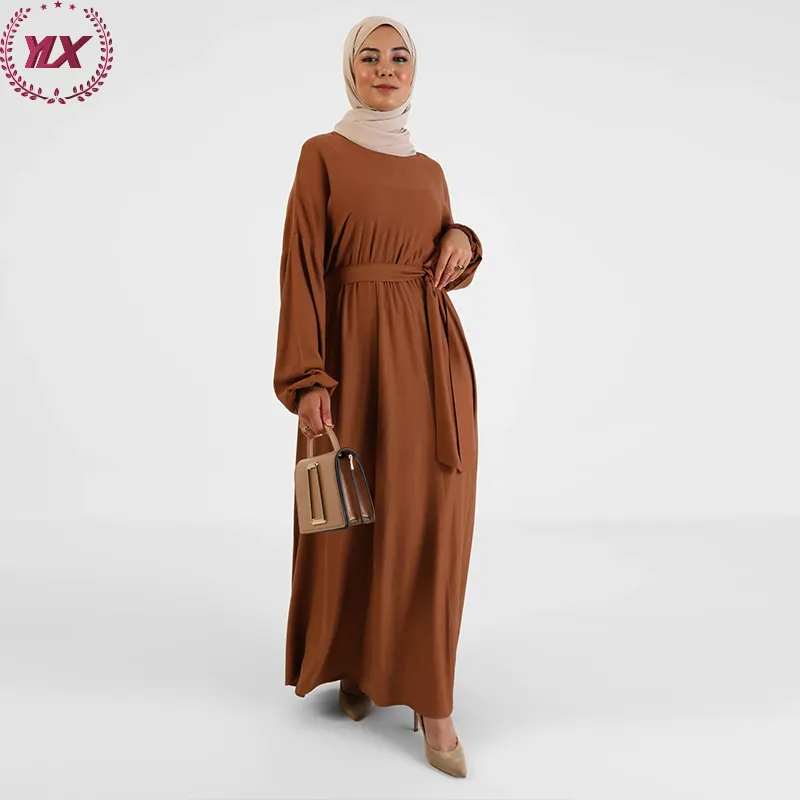 Abaya à col ras du cou pour femmes musulmanes, robes Maxi de dubaï, robe élégante, nouvelle collection