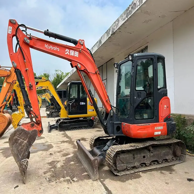 Excavateur d'occasion kubota kx165 mini machine à chenilles d'occasion excavatrices hydrauliques kubota mini excavateur kx165 kubota à vendre