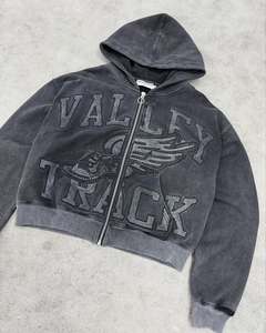 Tùy Chỉnh Nặng 100% Cotton Retro Thời Trang Phố Người Đàn Ông Của Áo Với Đính Thêu, Màn Hình In Ấn Và Thạch - Product Image 6