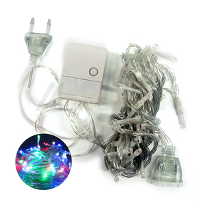 EU AC 220VLEDストリングライトマルチカラーIP67防水5M50LED 10M100LEDテール延長プラグ付きダイナミック8モードコントローラー - Product Image 1